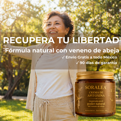 SORALEA® Crema con Apitoxina - Alivio Articular Rápido.